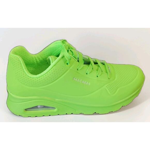 Skechers 73667 Uno Neon Nights Shoes Lime Gr Women’s Athletic Sneakers Size 10 - Picture 1 of 11